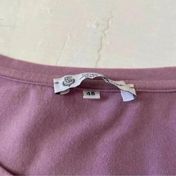 Loro Piana Purple Crewneck Long Sleeve Cotton Blend Size 48 - Picture 4 of 9